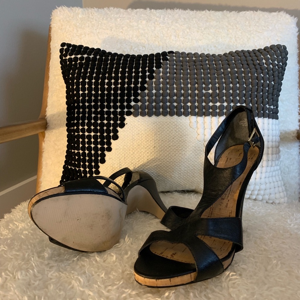 Nine West Black Strappy Heel, Size 7.5